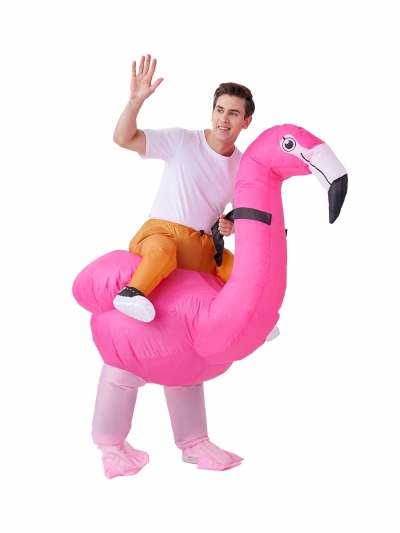 Фото: Надувной карнавальный костюм Всадник на фламинго FZ1666-6 Надувной карнавальный костюм Всадник на фламинго FZ1666-6